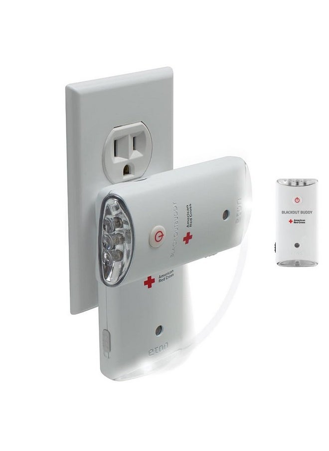 إيتون مصباح يدوي طوارئ مرخص رسميًا من الصليب الأحمر الأمريكي من Eton Blackout Buddy Swivel، ضوء انقطاع التيار الكهربائي التلقائي، ضوء ليلي LED، قابل لإعادة الشحن، أبيض  - Image 1