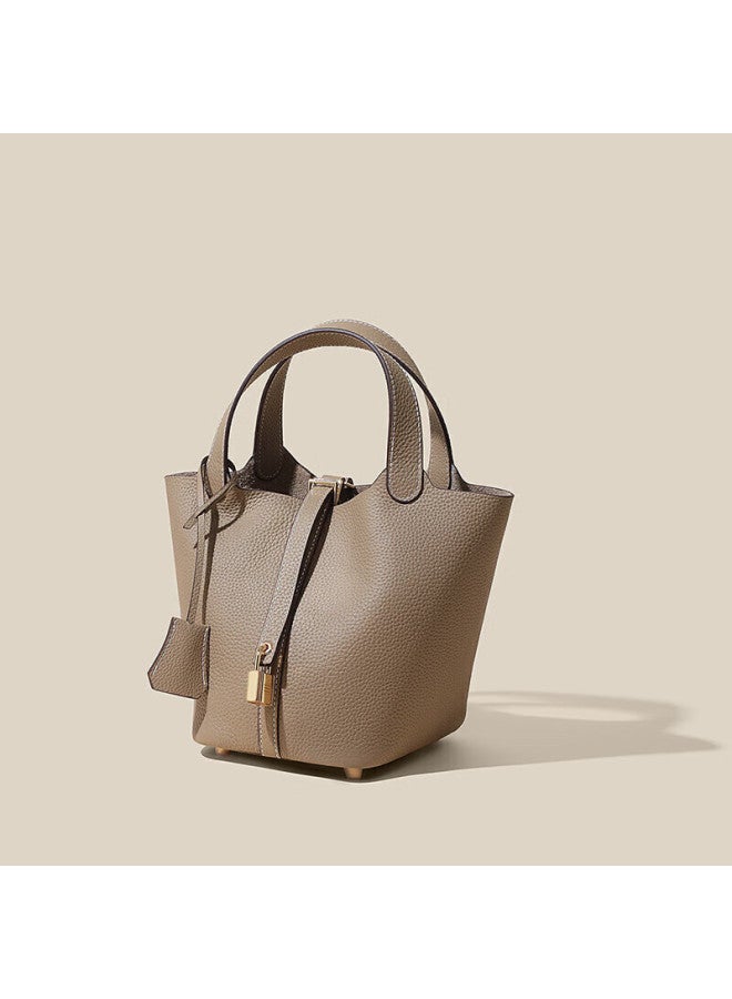 Yuyula Leather Handbag, Women's Bucket Bag, Light Luxury Tote Bag, Birthday And New Year Gift For Girlfriend - Image 1