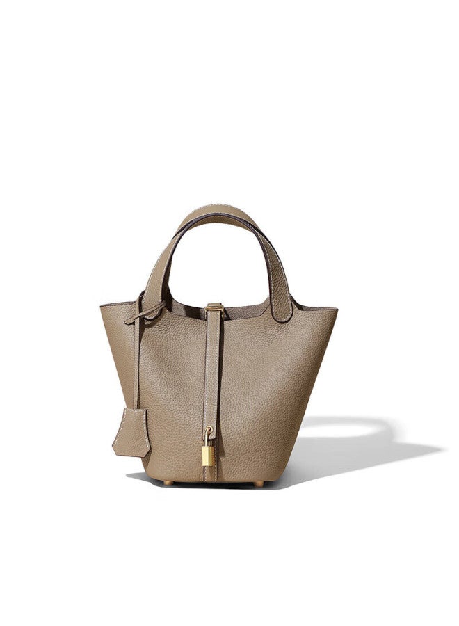 Yuyula Leather Handbag, Women's Bucket Bag, Light Luxury Tote Bag, Birthday And New Year Gift For Girlfriend - Image 3