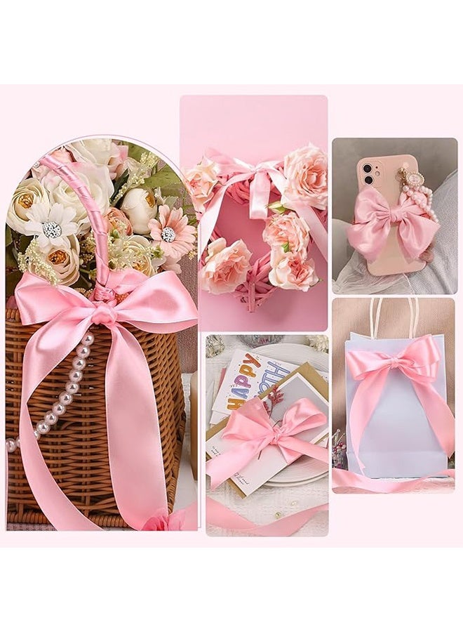YJ Pink Satin Ribbon 1-1/2 inch, 25 Yards Pink Fabric Ribbon for Gift Wrapping, Crafting, Bouquets, Bows, Balloons, Weddings, Birthday Parties, and Baby Shower Decorations - Image 5