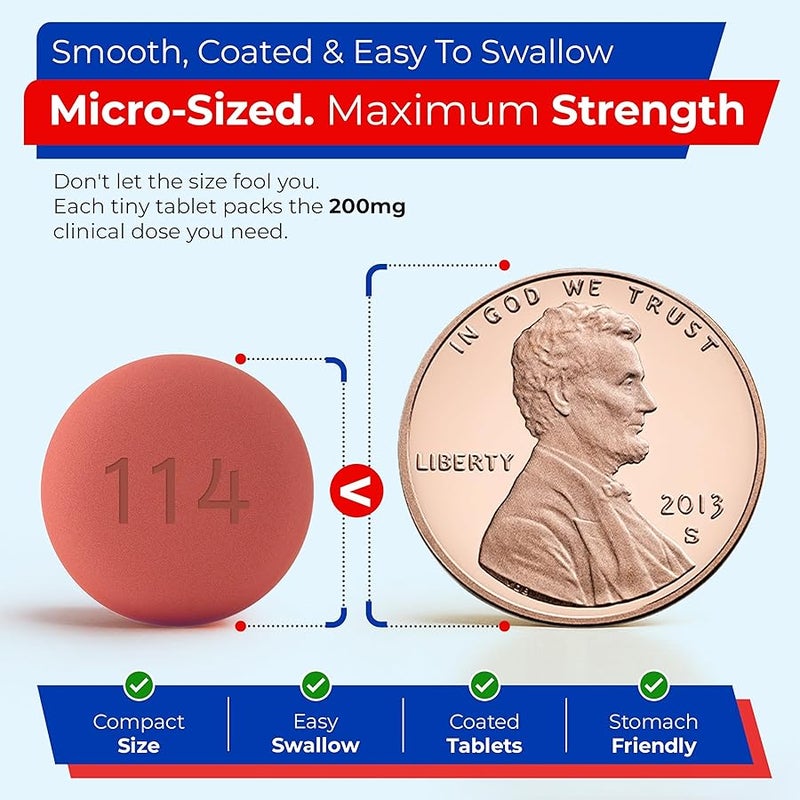 شركة تايم كاب لابز TIME-Cap Labs 200 Tablets Ibuprofen 200mg Coated - Pain Reliever & Fever Reducer (NSAID) for Adults, Helps with Headache, Back Pain, Muscle Aches, Toothaches, Menstrual Cramps & Minor Arthritis Pain - Image 3