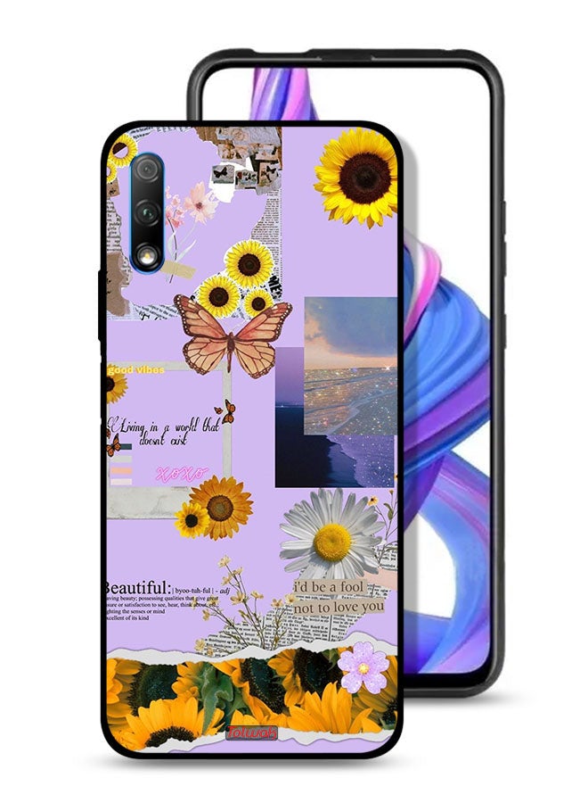 Tolwak Honor 9X (China) Protective Case Cover Beautiful Sunflower Stickers - Image 1
