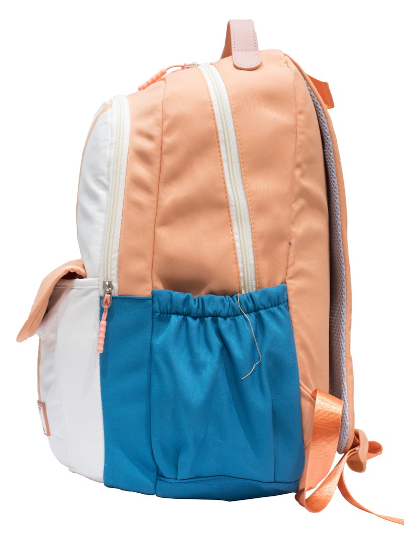 FUERCHEN school backpack for girls, made of high quality nylon blend, Orange  - Image 3