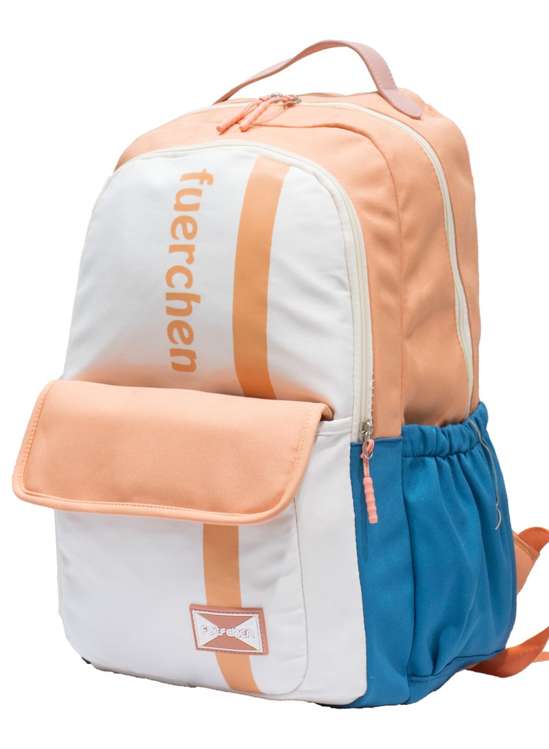 FUERCHEN school backpack for girls, made of high quality nylon blend, Orange  - Image 1