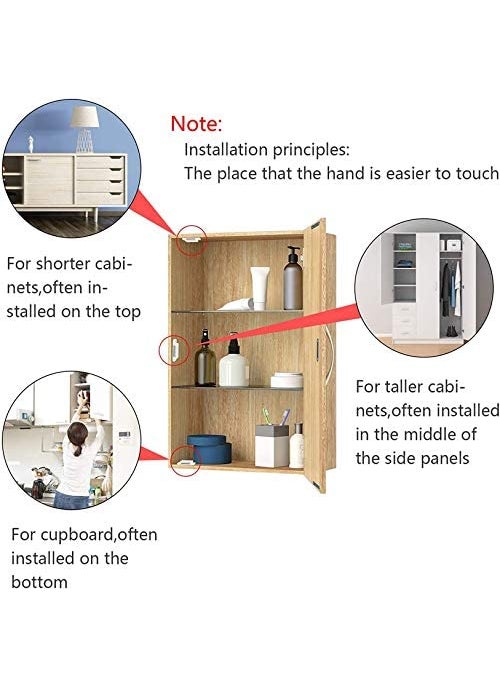 YSR Door CatcherDoor Magnet for Cabinet Cupboard Wardrobe Kitchen Bathroom OfficeDoor Closer Magnet White Pack of 5 Pcs  - Image 3