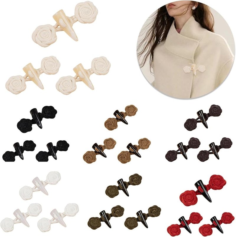 White Resin Horn Toggle Buttons 3Pcs Handmade Sewing Buttons for Coats Sweaters Cosplay - Image 2
