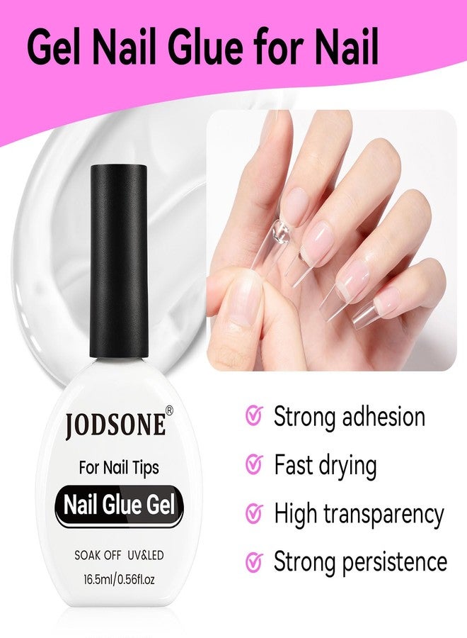 JODSONE 2Pcs 16.5ml Nail Glue Gel Clear And Long-Lasting U V Lamp Cured For Attaching False Nails Repairing Broken Nails And Securing Decorations - Image 5