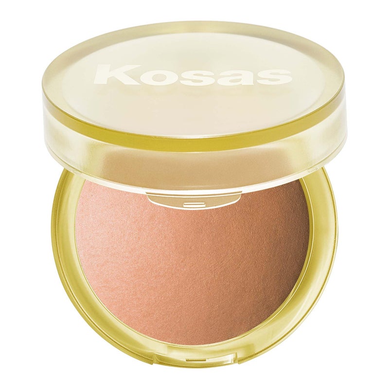 Kosas Sun Show Glowy Warmth Baked Bronzer - Contouring Powder for Cheekbones, Nose & Jawline - Enriched with Concentrated Fatty Acids - Talc-Free, Vegan & Hypoallergenic - Beachy - Image 1