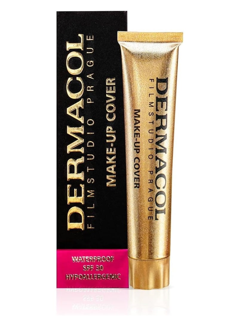 Dermacol Make Up Cover Full Coverage Foundation 30g Shade 215 Long Lasting Waterproof Makeup Cover Cream SPF30 Hypoallergenic & Light Weight Liquid | Tattoo, Acne, Spots, Under eye Skin Cover up - Image 2