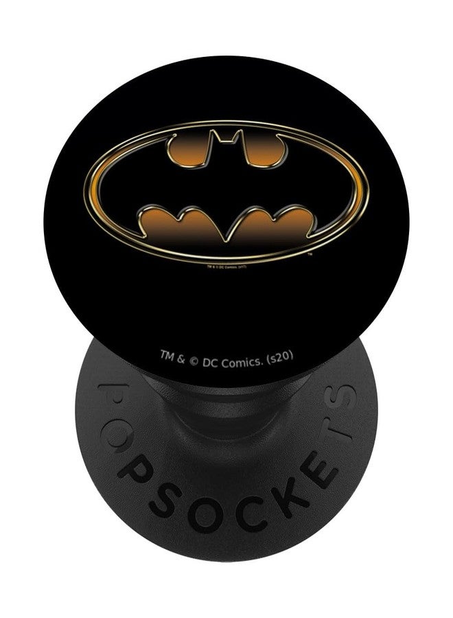 Batman Black & Gold Embossed Shield PopSockets Standard PopGrip - Image 1