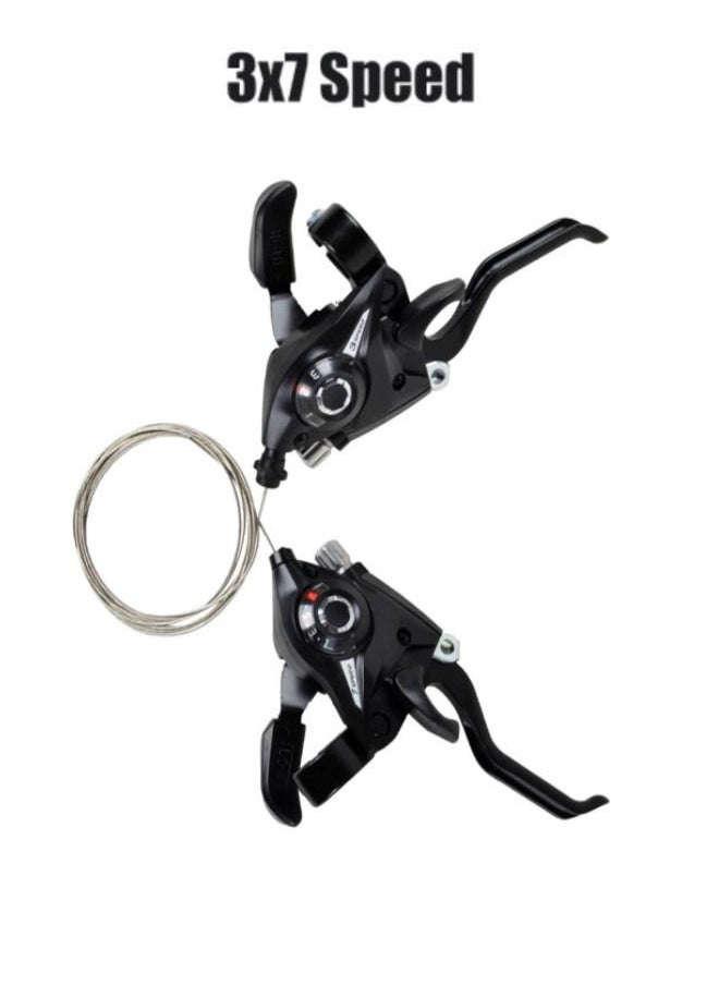 Generic Brake Lever Combo With Inner Shift ,3x7 Speed Shifter Bike MTB Fixed Gear AccessoriesCables  - Image 1