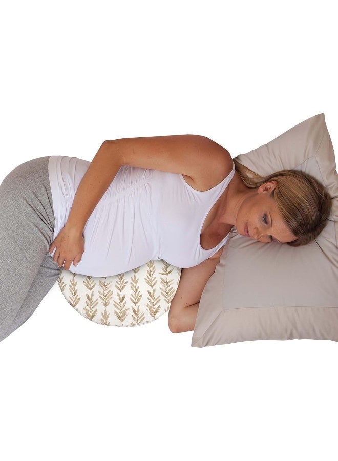 boppy Boppy Pregnancy Wedge Pillow with Removable Jersey Pillow Cover | Gray Modern Stripe | Firm, Compact Support | Prenatal and Postnatal Positioning - Image 1