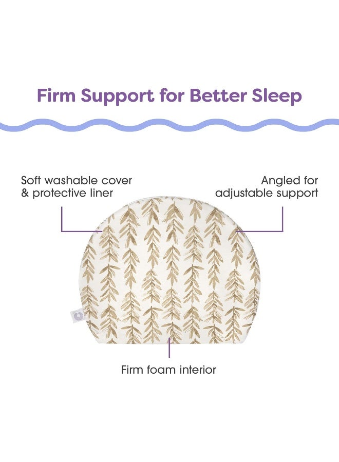 boppy Boppy Pregnancy Wedge Pillow with Removable Jersey Pillow Cover | Gray Modern Stripe | Firm, Compact Support | Prenatal and Postnatal Positioning - Image 4
