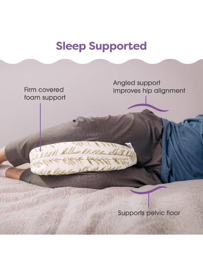 boppy Boppy Pregnancy Wedge Pillow with Removable Jersey Pillow Cover | Gray Modern Stripe | Firm, Compact Support | Prenatal and Postnatal Positioning - Image 3