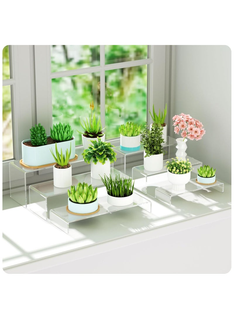TPGP Acrylic Display Riser - 6 Pcs 12" Large Clear Rectangular Risers for Candy, Dessert, Cupcakes, and Collectibles - Funko POP Figures Display Stand - Image 3