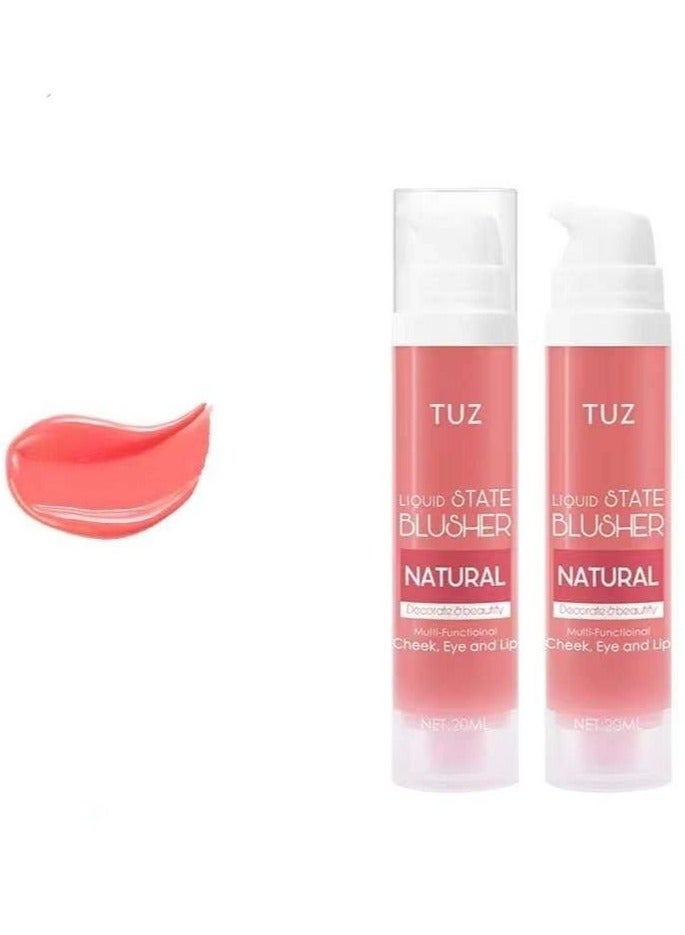 TUZ أحمر خدود متعدد الألوان 4 قطع طبيعي، شفاف، ساطع وثبات كامل للماكياج - Image 3