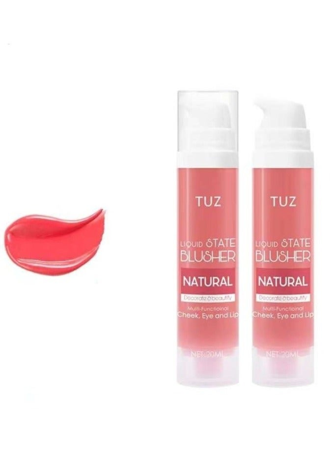 TUZ أحمر خدود متعدد الألوان 4 قطع طبيعي، شفاف، ساطع وثبات كامل للماكياج - Image 4