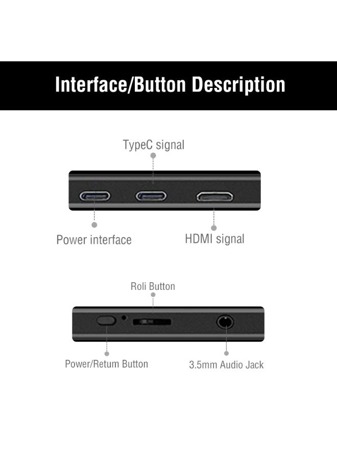 ANMITE 10.5 Inch Portable Monitor sRGB 100% IPS Monitor with Speaker HDMI Type-C Second Screen for Laptop PC Xbox PS4/5 - Image 3