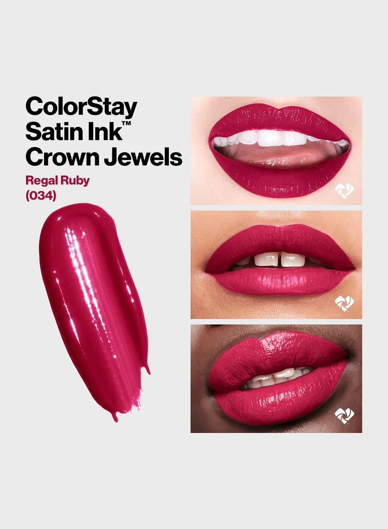 Revlon Colorstay Satin Ink Crown Jewels Liquid Lipstick Regal Ruby