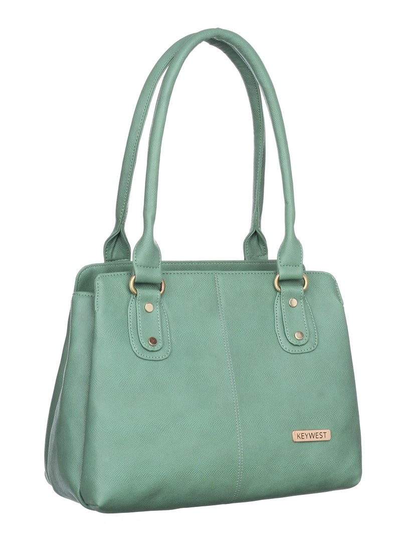 Keywest Women's Penguin Satchel Tote Handbag for Women | Ladies purse | Stylish Shoulder Bag | Gift For Woman | Light Grey - Image 1