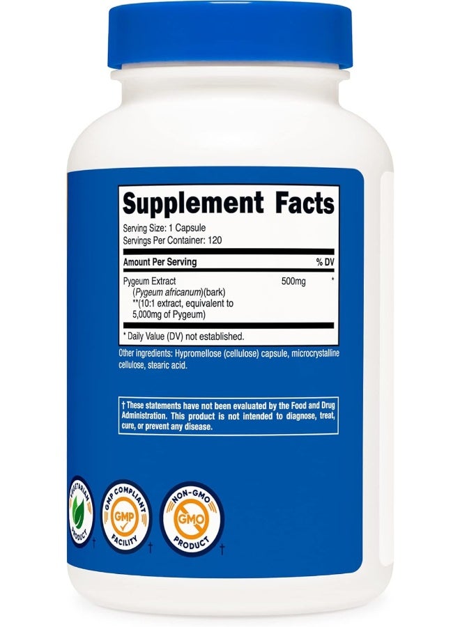 Nutricost Pygeum 5000mg, 120 Capsules - Veggie Capsules, Non-GMO, Gluten Free, Vegetarian Friendly - Image 4
