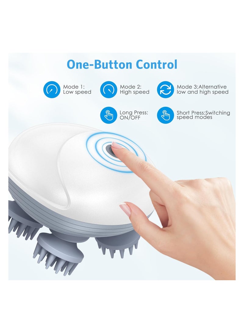 Handheld Electric Massager for Cats and Dogs, Electric Pet Massager for Dogs and Cats, with 4 Massage Heads, Cat Head and Back to Relieve Tight Muscle Stiffness, Promote Bonding - Image 2