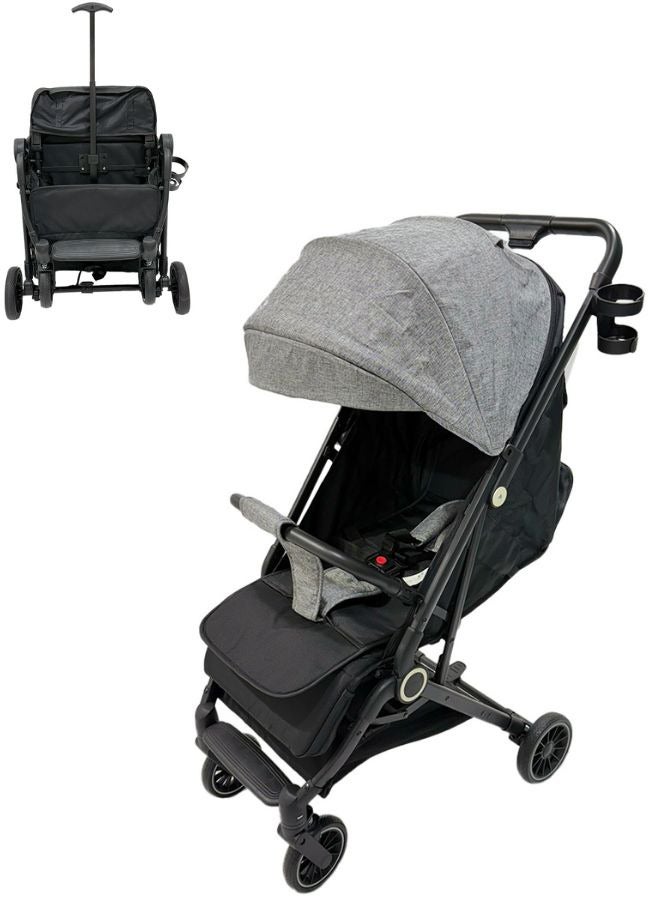 ماس عربة اطفال قابلة للطي بيد واحدة وخفيفة الوزن مع نظام أمان متعدد النقاط و يمكن حملها علي الطائرة و تخزينها بكل سهولة بتصميم عصري ومريح مناسبة للمشاوير اليومية والسفر - Image 1