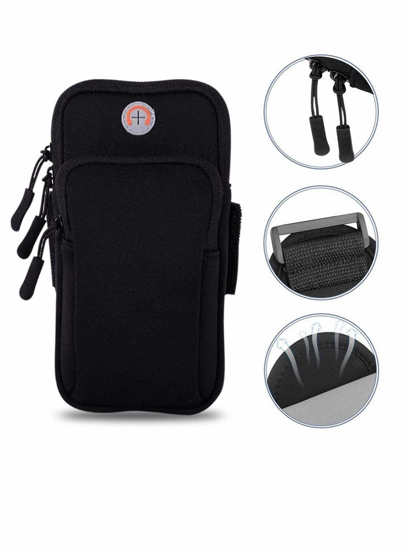 Y&D Running Armband Phone Holder Bag, Fitness with Adjustable Band & Headphone Slotfor, Waterproof Sport Arm Bag for iPhone, Ideal Jogging, Yoga, Hiking, Runing Camping - Image 4