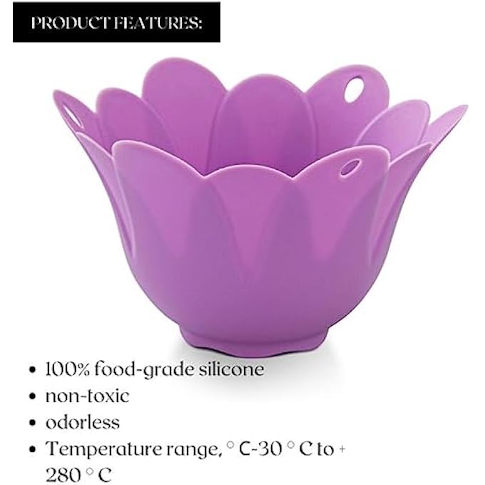 كنب مولد وعاء الزهور بأربع قطع لصائد البيض متعدد الألوان 10×65 سم. يقف الصياد على المقلاة ليحمي البيضة من حركة الماء أثناء نقل الحرارة لسلقها - Image 2