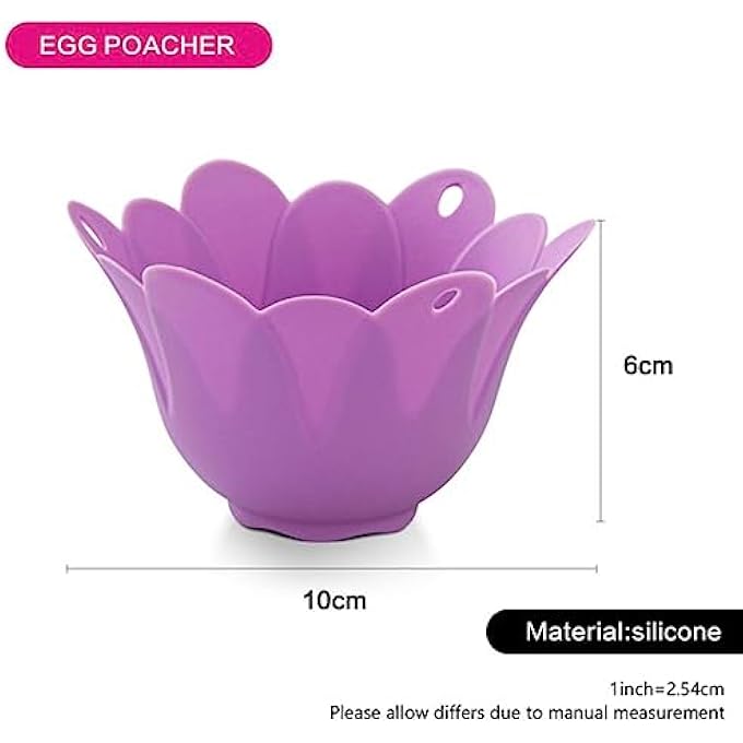 كنب مولد وعاء الزهور بأربع قطع لصائد البيض متعدد الألوان 10×65 سم. يقف الصياد على المقلاة ليحمي البيضة من حركة الماء أثناء نقل الحرارة لسلقها - Image 3