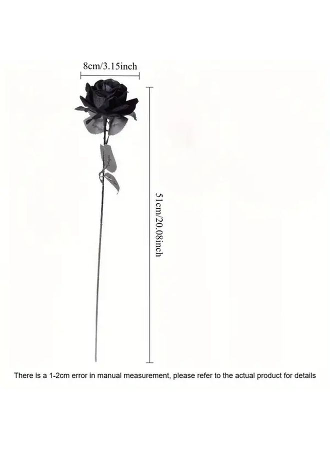 Elsa Rose All Black Artificial Flowers Gothic Halloween Home Decor Floral Bulk - Image 2