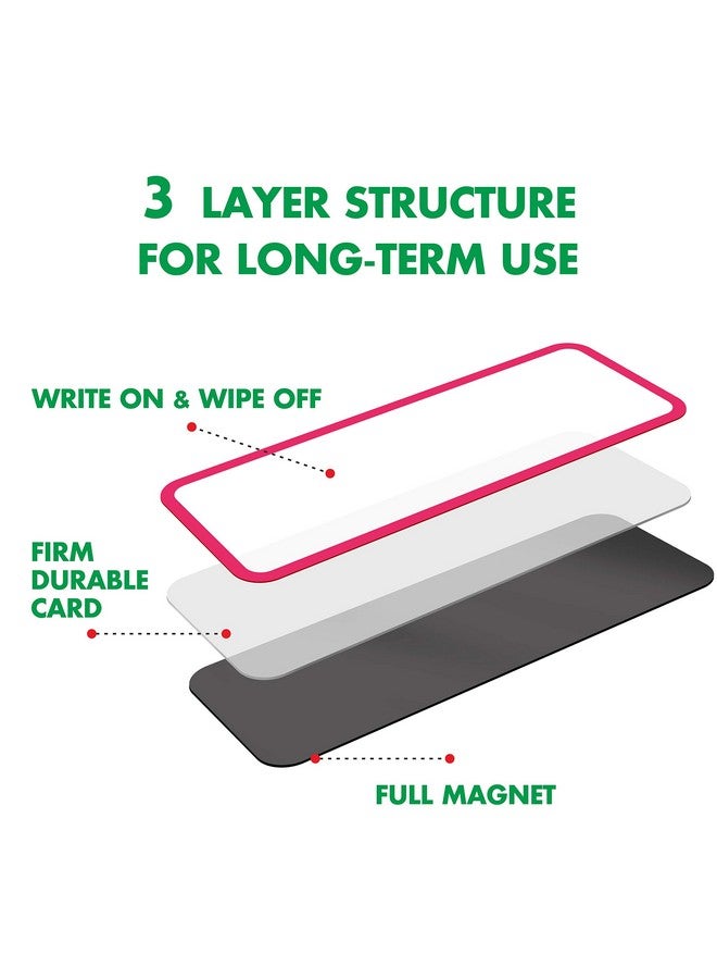 سبرايت جرو 54 قطعة من ملصقات الأسماء المغناطيسية القابلة للمسح الجاف القابلة لإعادة الاستخدام، ملصقات نيون متوفرة بـ 9 ألوان للسبورة البيضاء والخزانة والثلاجة والمدرسة والمكتب والمنزل (3.2 بوصة × 1.2 بوصة لكل منها) - Image 2