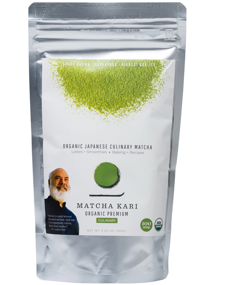 Matcha Kari Dr. Weil Matcha Kari - Organic Matcha Green Tea Powder - 100 grams - Japanese Culinary Grade - Image 1