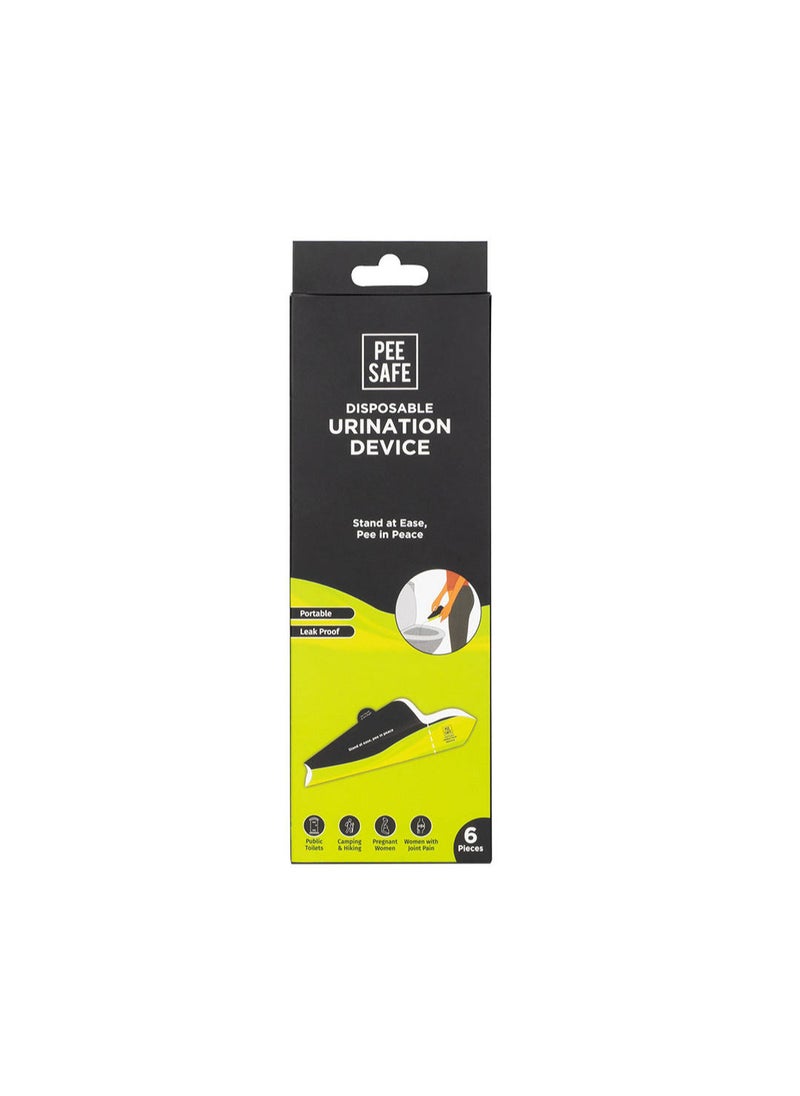 PEESAFE PeeSafe Travel Disposable Female Urination Device, Leak proof, for travel & public toilets, stand & pee funnel, suitable for women with knee pain and pregnant women (Pack Of 6 foldable devices)  - Image 2