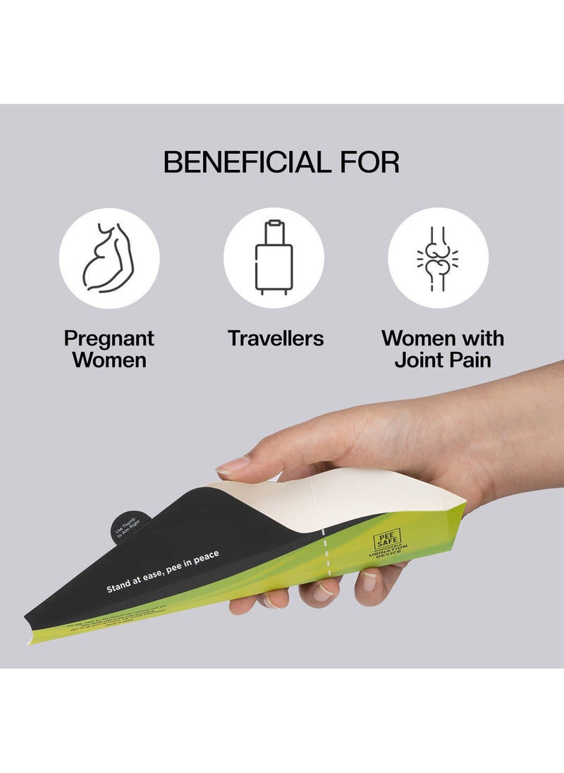 PeeSafe Travel Disposable Female Urination Device, Leak proof, for travel & public toilets, stand & pee funnel, suitable for women with knee pain and pregnant women (Pack Of 6 foldable devices) - pzsku/Z783C990B21F9AF7A3D44Z/45/_/1668955495/f27bea5e-1b88-49a8-92a3-f76dcfb86e94