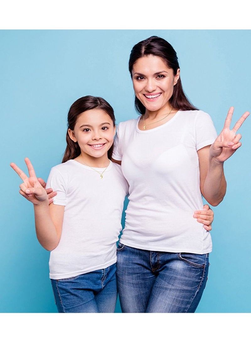 SYOSI مجموعة مكونة من قطعتين من قلادات الأبجدية للأم والابنة مع قلادة يين يانغ بتصميم إبداعي مناسب كهدية عيد ميلاد/مهرجان/عيد الأم - Image 5