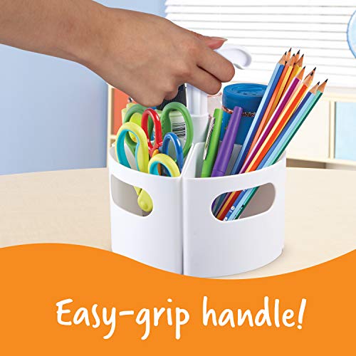 Learning Resources Create-a-Space Storage Mini Center White - Desk Organizer for Kids, Homeschool, Caddy, Back to School, Classroom Must Haves - Image 4