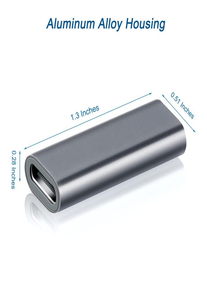 بيز سايلور مجموعة محولات Basesailor USB-C أنثى إلى أنثى (3 قطع)، موصل USB-C بقدرة 100 واط، موسع PD 3.1 من النوع C، موصل مزدوج أنثى بسرعة 10 جيجابت في الثانية مع فيديو بدقة 4K/8K لأجهزة Thunderbolt 4 و3 وiPad وMacBook وUSB-C - Image 2