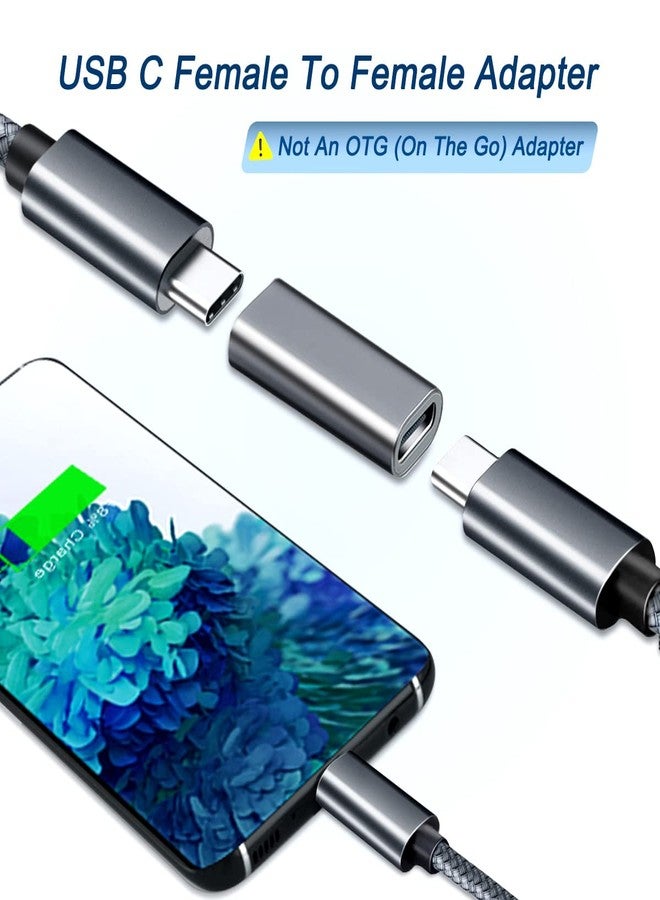 بيز سايلور مجموعة محولات Basesailor USB-C أنثى إلى أنثى (3 قطع)، موصل USB-C بقدرة 100 واط، موسع PD 3.1 من النوع C، موصل مزدوج أنثى بسرعة 10 جيجابت في الثانية مع فيديو بدقة 4K/8K لأجهزة Thunderbolt 4 و3 وiPad وMacBook وUSB-C - Image 5
