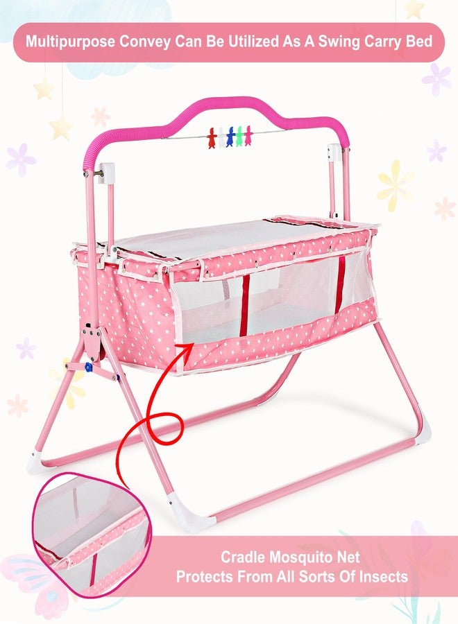 SafeChamp سرير أطفال SafeChamp Sweetie Pie مع لعبة وردية اللون - Image 4
