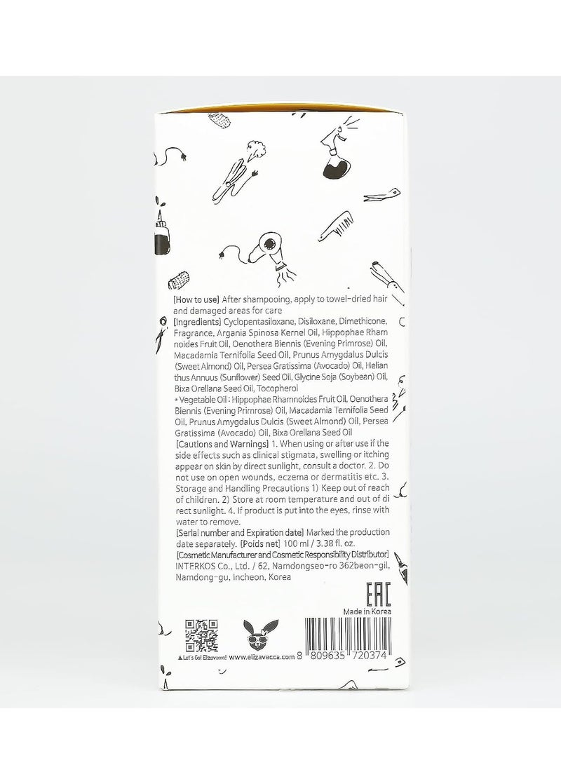 إليزافيكا زيت جوهر الشعر - علاج يُترك على الشعر لجمال نمو الشعر الجاف - Image 4