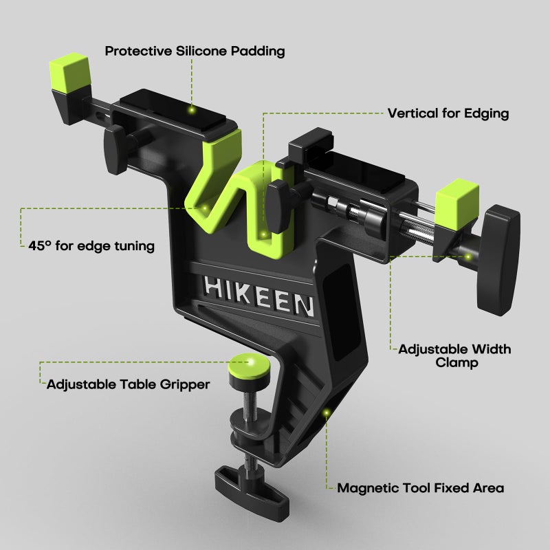 Hikeen Ski Snowboard Vises for Tuning,Adjustable Stable Snowboard Vice Grips,Ski Tuning Vise with Non-Slip Rubber Pads for Waxing in Horizontal Vertical & 45Â° Working Positions,2 Pieces Set - Image 4