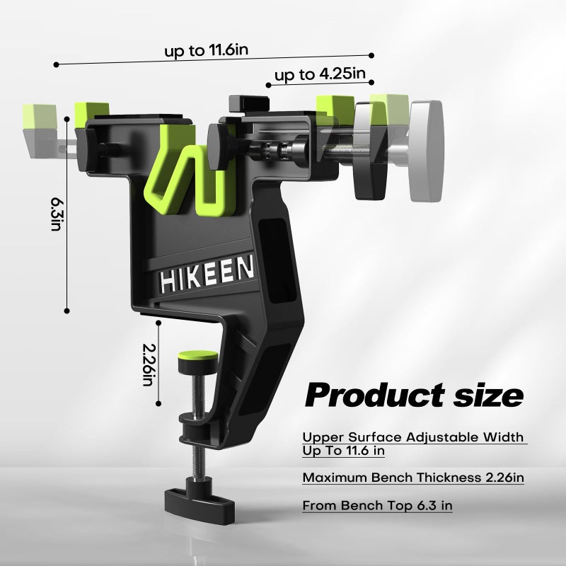 Hikeen Ski Snowboard Vises for Tuning,Adjustable Stable Snowboard Vice Grips,Ski Tuning Vise with Non-Slip Rubber Pads for Waxing in Horizontal Vertical & 45Â° Working Positions,2 Pieces Set - Image 2