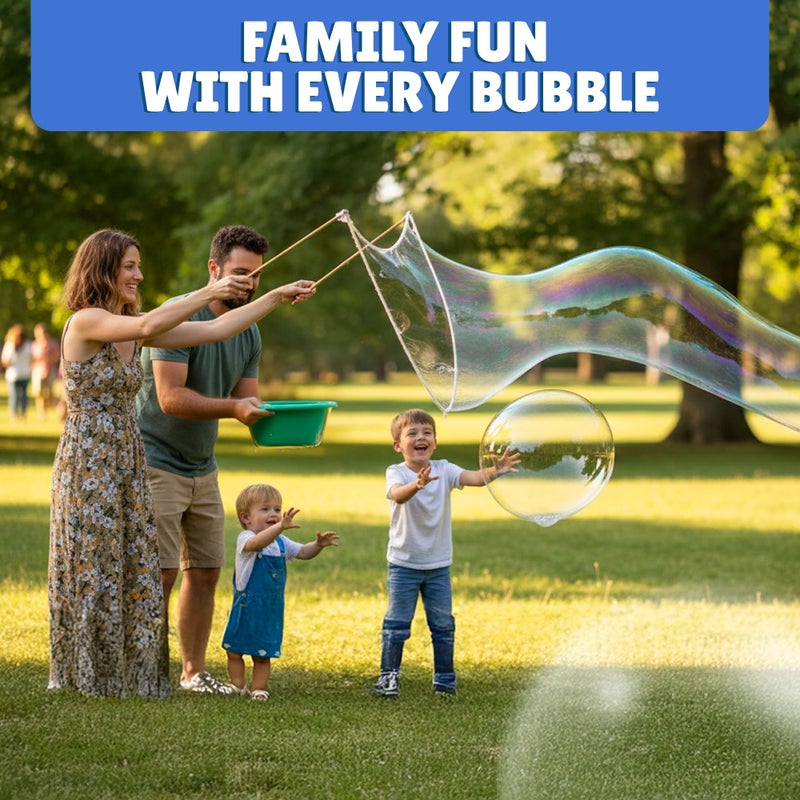 Atlasonix Giant Bubble Solution - Bubble Wands, Bubbles for Kids, Kids Bubbles Mix Powder Makes 896 OZ (7 Gallons) - The Original Solution Mix | 100% Kid Safe - Image 5