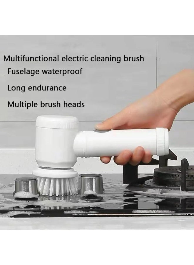 فرشاة التنظيف 5 في 1 برؤوس متعددة الوظائف لتنظيف المطبخ والحمام والأسطح الصعبة AH - Image 2