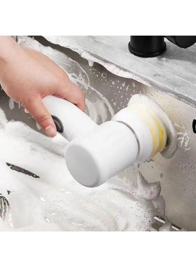 فرشاة التنظيف 5 في 1 برؤوس متعددة الوظائف لتنظيف المطبخ والحمام والأسطح الصعبة AH - Image 5