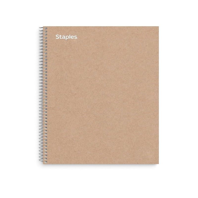 Staples Staples Premium 1Subject Notebook 85inch x 11inch College Ruled 100 Sheets Brown 3Pack ST52121NVS  - Image 1