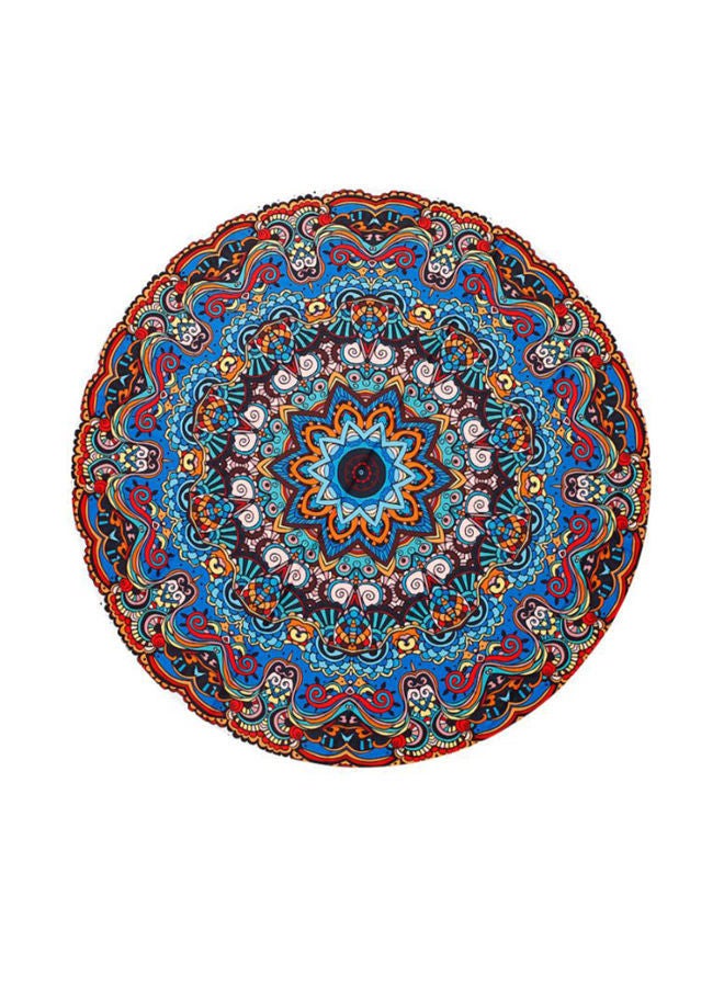 NIBEMINENT Printed Round Beach Towel Multicolour 130 x 175centimeter