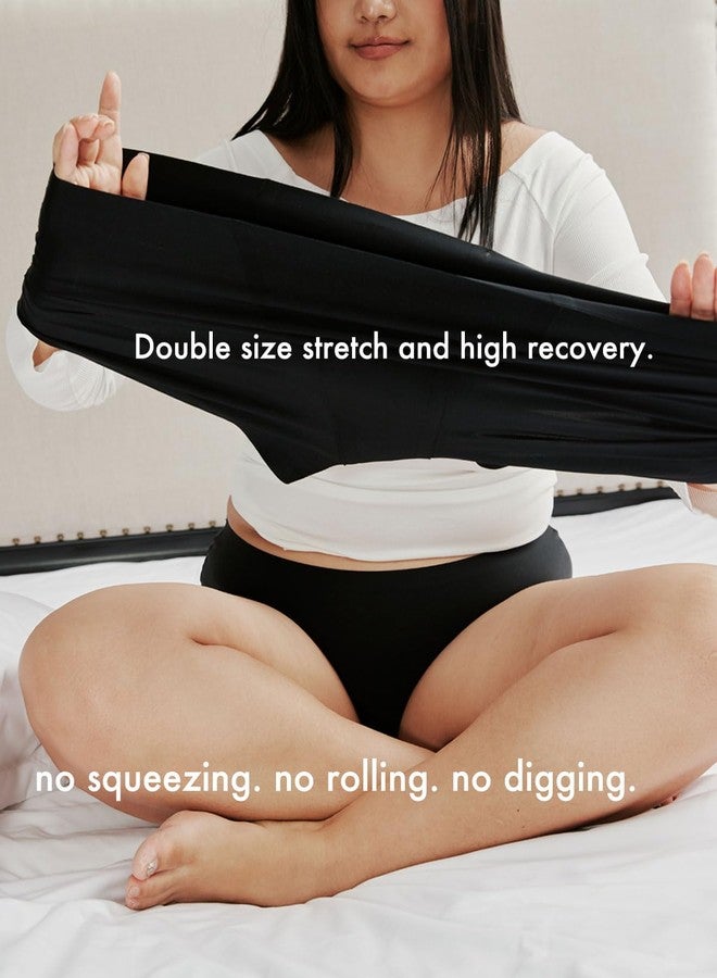 STRAWBERRY WEEKS LEAKPROOF 2.0 Boyshort Period Underwear for Women|Overnight Period Shorts Heavy Flow|Postpartum|Bladder Leak|Holds 8 Tampons(L/XL) Black - Image 4