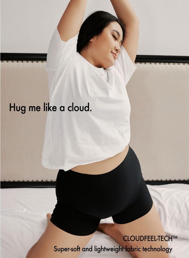 STRAWBERRY WEEKS LEAKPROOF 2.0 Boyshort Period Underwear for Women|Overnight Period Shorts Heavy Flow|Postpartum|Bladder Leak|Holds 8 Tampons(L/XL) Black - Image 3
